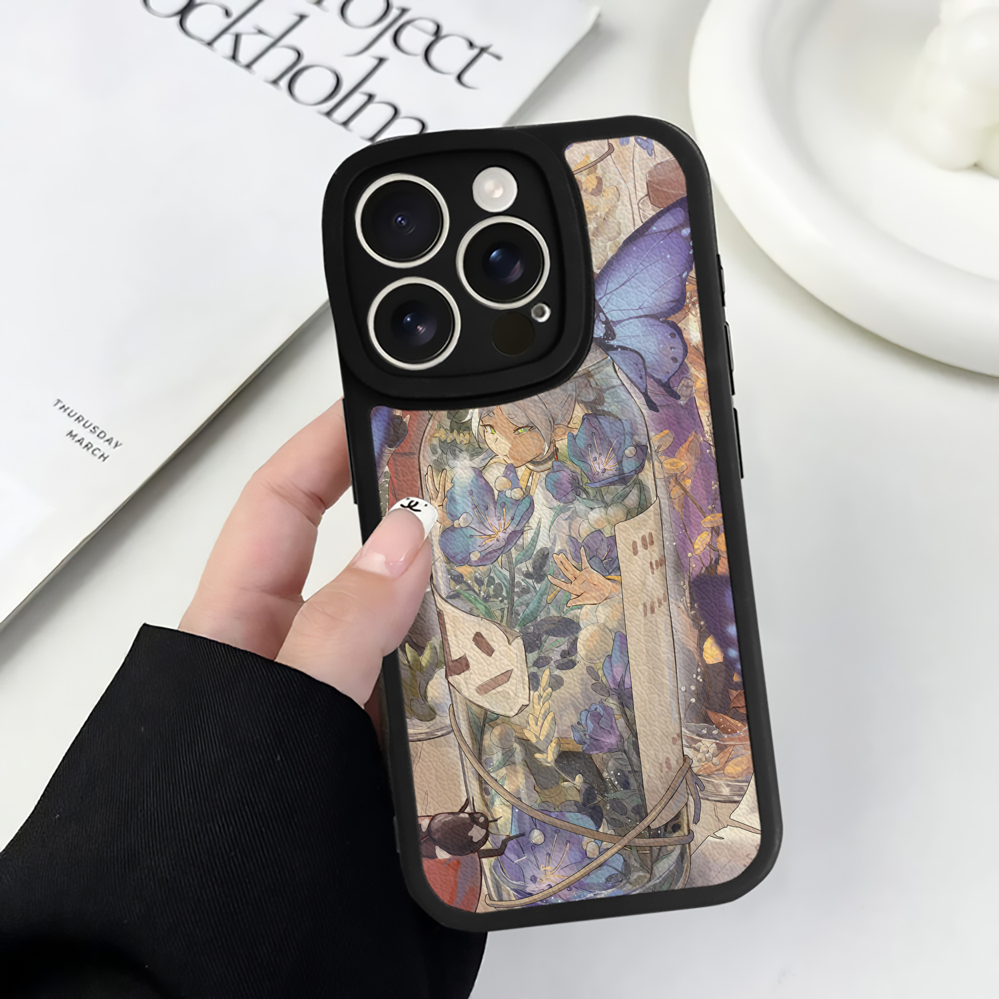 （画像用） 葬送のフリーレン Frieren 【iPhone 16シリーズ対応】シリコンスマホケース（レザー調） 材質：シリコン